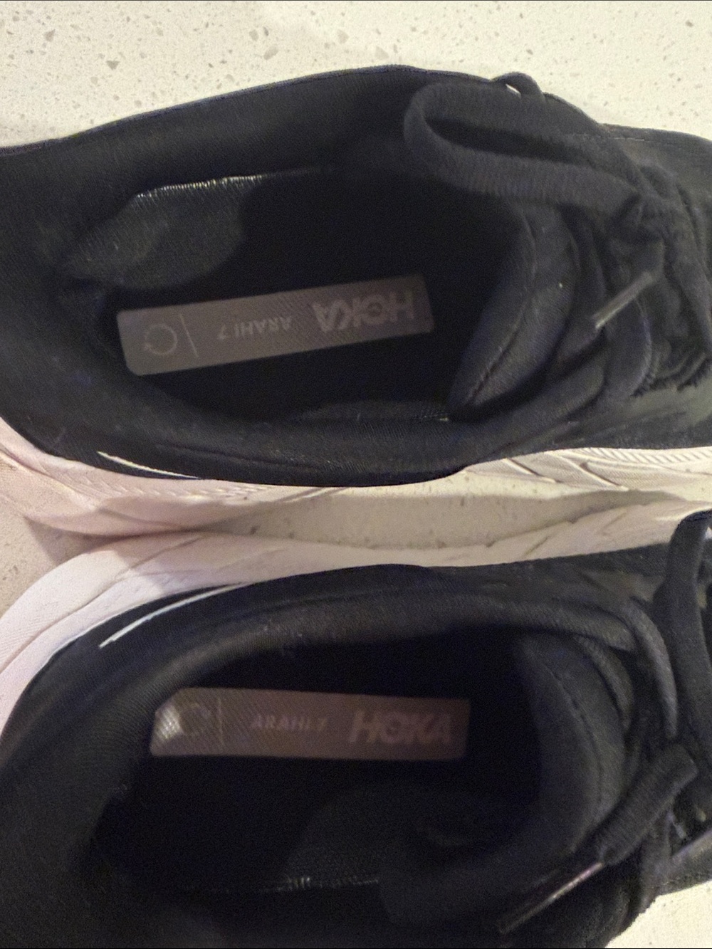 Hoka Black and White Road Running Sneakers - Picture 5 of 6
